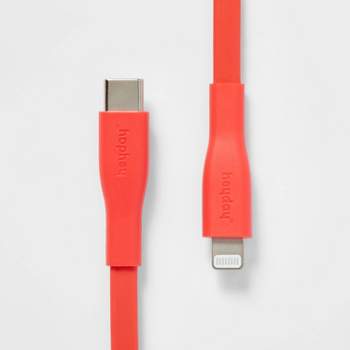 3' Lightning to USB-C Flat Cable - heyday™ Vibrant Coral