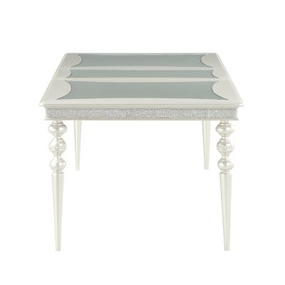 Maverick 88" Platinum White Extendable Rectangular Dining Table