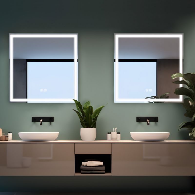 Neutypechic Oversized Bathroom Vanity Mirror LED Rectangle Anti-fog Wall Mirror with Backlit, 3 of 7