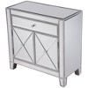 Elegant Lighting 1 Drawer 2 Doors Cabinet 28 in. x 13-1/4 in. x 28-1/4 in. in silver paint - 3 of 4
