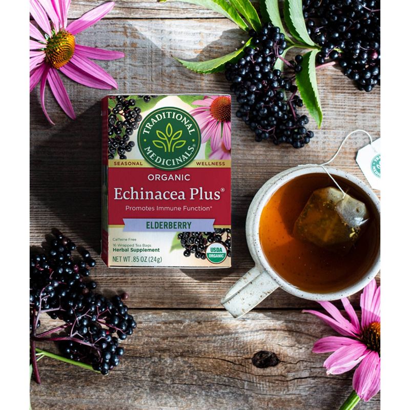 Traditional Medicinals Echicancea Plus Elderberry Tea Bags - 16ct, 5 of 6