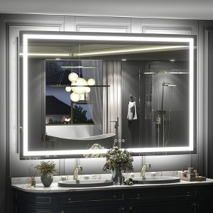 Apmir Super Bright Front & Back LED Lighted Anti-Fog Tempered Glass Bathroom/Vanity Mirror with ETL & 3-Year Warranty - 1 of 4