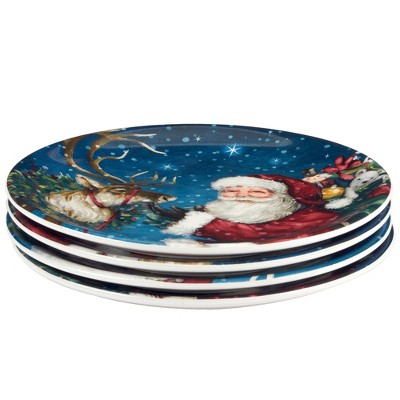 Certified International Set of 4 Santa's Secret Dessert Plates, 2 of 4