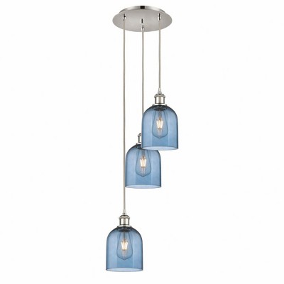 Bella - 3 Light Cord Hung Multi Pendant In Industrial Style-29.25 Inches Tall and 12 Inches Wide