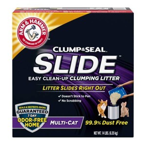 Arm & Hammer Seal Slide and Clumping Cat Litter - 14lbs - 1 of 4