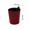 Unique Bargains Car Trash Can Portable Air Vent Rhinestone Faux Leather Trash Bin Red 1 Pcs - 4 of 4