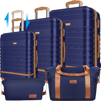 Musment 5 Piece Luggage Sets and Travel Duffel Bag, ABS Hardshell Hardside Checked Luggage with TSA Lock and Double Spinner Wheels Suitcase