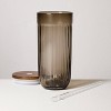21oz Fluted Glass Tumbler with Wood Lid - Hearth & Hand™ with Magnolia - 3 of 4