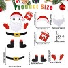 2 Packs Christmas Door Stickers Santa Claus Snowman Cartoon Felt Wall Stickers Xmas Home Refrigerator Garage Door Wall Window Decoration - 2 of 4