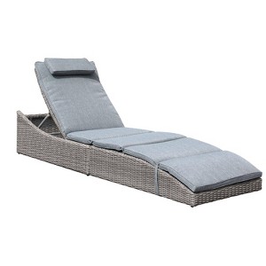 Sunsitt Outdoor Adjustable Chaise Lounge Chair with Removable Cushion - 1 of 4