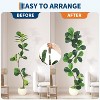 Garvee Fiddle Leaf Fig Artificial Tree with White Planter,Faux Plants Indoor with Moss, Fake Rubber Tall Fake Floor Plant in Pot-Artificial Trees - 2 of 4