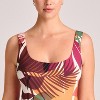 Vitamin A Women's Scoop Neck Full Coverage One Piece Swimsuit - Multi Palm Print - 3 of 3