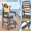 VINGLI Outdoor Bar Stools Set of 2, HDPE All-Weather Patio Bar Height Chairs Heavy-Duty Tall Adirondack Chairs for Backyard, Porch, Balcony - 4 of 4