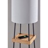 Henry Charge Shelf Floor Lamp Natural Black - Adesso: Contemporary Standing Lamp with USB Port, ETL Listed - 2 of 4