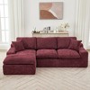 107.9" Cloud Sectional Sofa Modular  Full-compressed Couch with Double-layer Cushion and Side Pockets for Living Room-- Frevyn - 2 of 4