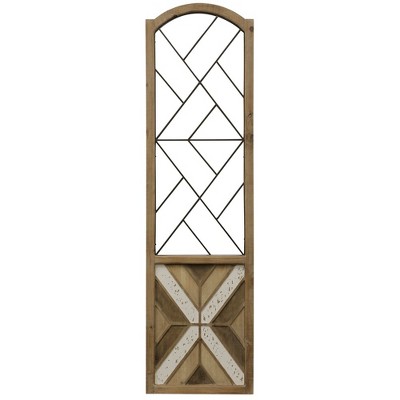 70.25" Traditional Arch Aspire Scroll Metal and Wood Decorative Wall Art - StyleCraft