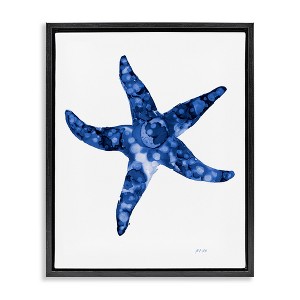 Stupell Industries Casual Starfish Beach Ocean Sea Life Painting Floating Frame Canvas Art, Black, 17" x 21" - 1 of 4