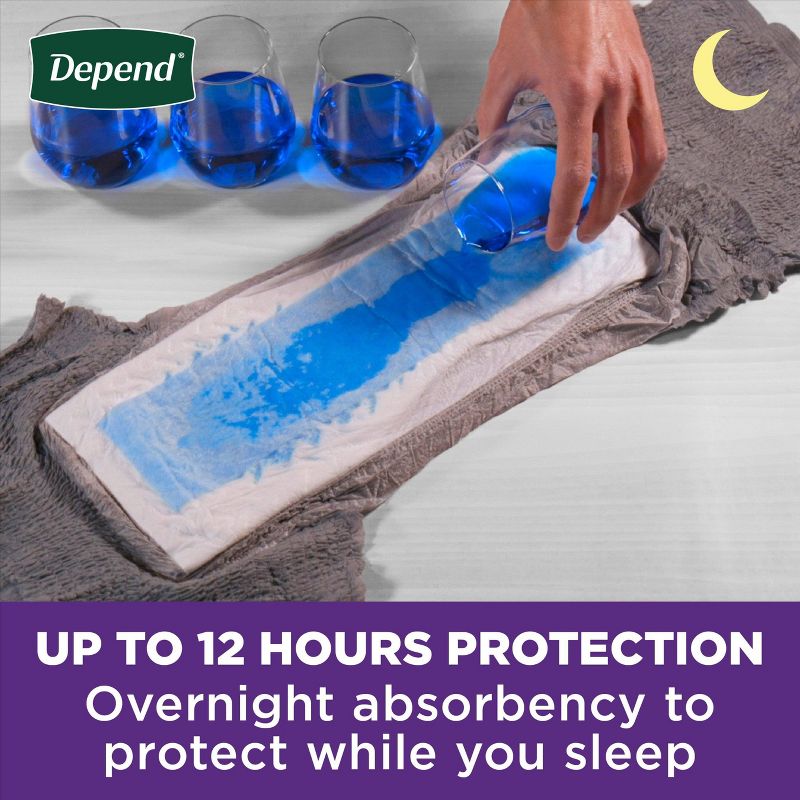 Depend Night Defense Incontinence Disposable Underwear for Men - Overnight Absorbency, 4 of 8