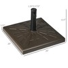 42lbs Resin Patio Umbrella Base, 20" Square Outdoor Umbrella Stand Holder for Parasol Poles 1.26", 1.5", and 1.9" Dia - 3 of 4