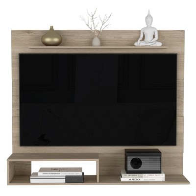 INFURNIC TV Stands and Consoles Floating Modern Entertainment Center with Multiple Shelves for Comprehensive Storage, Beige, 60.62"*21.25"*4"