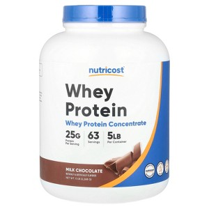 Nutricost Whey Protein Concentrate, Milk Chocolate, 5 lb (2,268 g) - 1 of 2