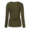 Maternity Shirt Side Button and Ruched Maternity Tunic Tops - 3 of 4