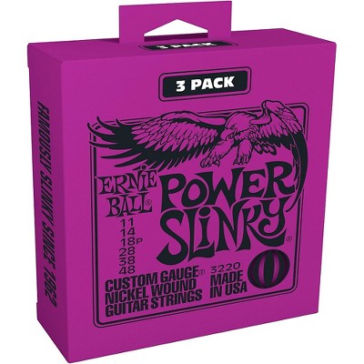 Ernie Ball 3220 Nickel Power Slinky Electric Guitar Strings 3-Pack