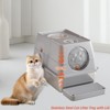 Stainless Steel Cat Litter Tray with Lid, Extra Large Metal Litter Box with High Sided Enclosure & Scoop, Easy to Clean - 4 of 4