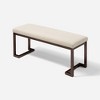 Bedroom Bench, End Of Bed Bench With High-density Sponge, 4 Solid Wood Legs, Non-slip Mat, Padded Seat, Entryway Bench For Living Room, Hallway - 4 of 4