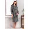 ADR Women's Plush Robe, Women's Plush Bathrobe, Fuzzy Pink Purple Comfy Robe Woman - 2 of 4