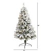 5ft. Flocked Fir Artificial Christmas Tree with 150 LED Lights – Petite Winter Wonderland Holiday X-Mas Glow - 2 of 4