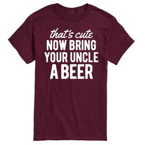 Men's - Instant Message - That's Cute Now Bring Your Uncle A Beer Short Sleeve Graphic T-Shirt - 1 of 4