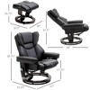Massage Recliner Chair with Ottoman Footrest,10-Point Vibration and 360 Swivel,Faux Leather Reclining Chair for Living Room with Remote Control - 3 of 4