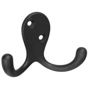 National Hardware Oil Rubbed Bronze Black Zinc 3 in. L Double Hook 35 lb - Case of 1 - 1 of 1