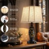 GTCLIGHTING Bedside Lamps Set of 2-23.5" Vintage Table Lamp with USB A+C and Nightlight - Resin Desk Lamp for Bedrooms, End Tables, Living Room - 2 of 4