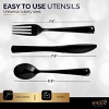 150 Pack Plastic Silverware Heavy Duty, Disposable Cutlery, 50 Spoons, 50 Forks, 50 Knives, Plastic Utensils Set for Party - SparkSettings - 2 of 4