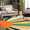 Area Rug, Machine Washable Colorful Area, Non Slip Rug for Living Room, Indoor Non-Slip Carpet, Modern Minimalist Front Door Mat, Sun Accent Rug - 3 of 4