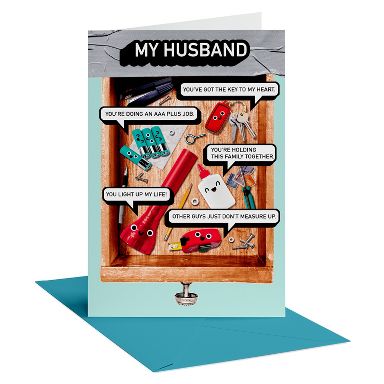 Father's Day Card for Husband, Life May Get Messy Sometimes, Includes Envelope