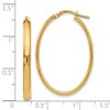 Black Bow Jewelry 3mm x 33mm (1 5/16 Inch) Polished 14k Yellow Gold Oval Tube Hoops - 4 of 4