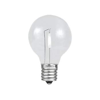 Novelty Lights Warm White Plastic G30 Globe Hanging LED String Light Replacement Bulbs E12 Candelabra Base 1 Watt