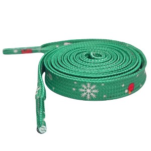 INSPIRE CHIC Christmas Flat Shoe Laces for Hiking Shoes Sneakers 0.31'' 1 Pair - 1 of 4