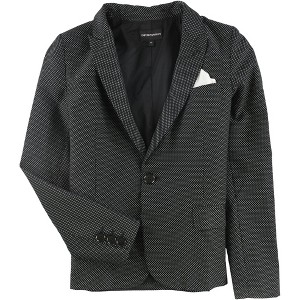 Armani Womens Pindot One Button Blazer Jacket, Black, 48 - 1 of 1