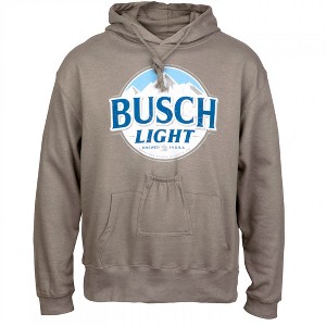 Mens Busch Light Round Logo Beer Pouch Hoodie - 1 of 4