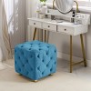 Modern Velvet Upholstered Ottoman Small Shoe Bench Best Entryway Bench Upholstered Vanity Seat  For Living Room, Bedroom-Cuddlewood - 2 of 4