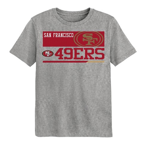 Nfl San Francisco 49ers Boys Short Sleeve Poly Heather Gray T shirt Xl Target