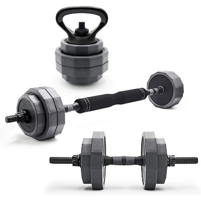 Adjustable Weight Set, Versatile Dumbbell, Barbell & Kettlebell for Full Body Workouts, Home Gym Equipment