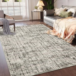 TROPOW Washable Rugs for Living Room Modern Non Slip Large Area Rug for Bedroom Decor Farmhouse Low Pile Stain Resistant Carpet - 1 of 4