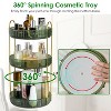 NewHome"3-Tier Rotating Makeup Organizer - 360° Spinning Cosmetic Storage for Perfume, Lipstick & Lotion"Green White - 4 of 4