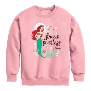Boys' - Disney - Free And Fearless Graphic Long Sleeve Fleece Sweatshirt - 1 of 4