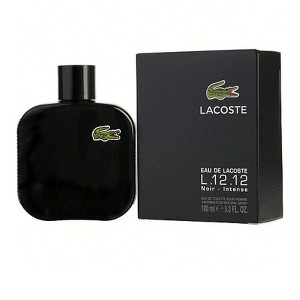 Lacoste Eau De Lacoste L.12.12 Noir By Lacoste Men Watermelon, Basil, Verbena, Lavender, Dark Chocolate  Intense Edt Spray 3.3 Oz - 1 of 1